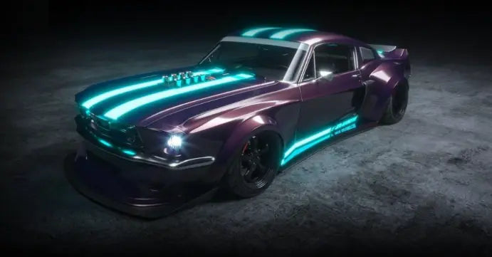 Concept car with light paint