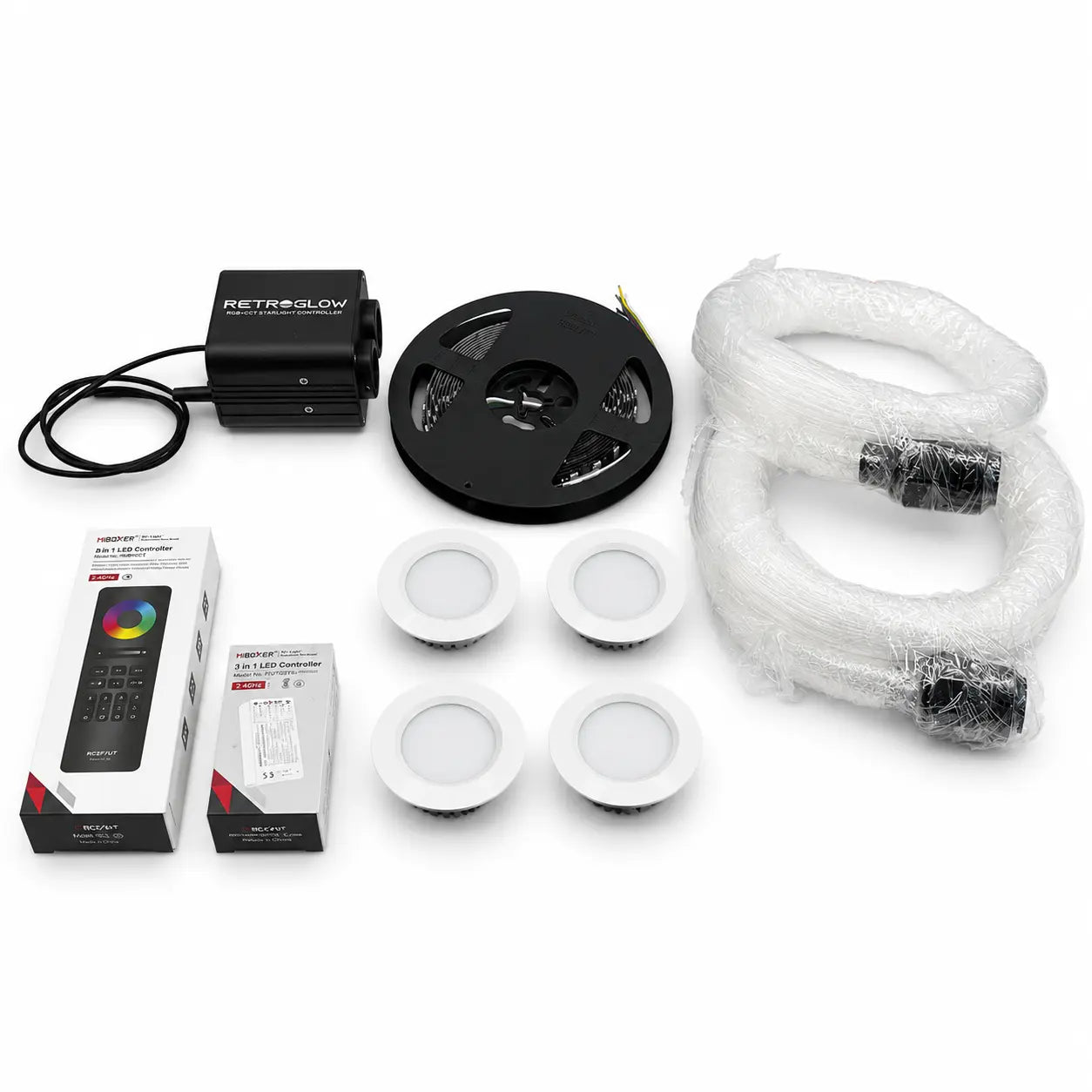 Set spotjes ledstrip en sterrenhemel